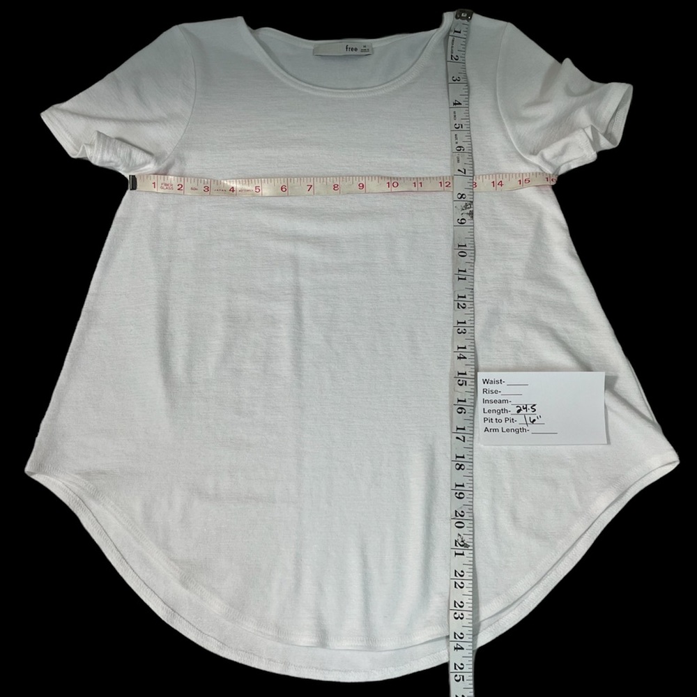 WILFRED FREE ARITIZA Top Scoop Neck White Pull On Short Sleeve Medium - Picture 7 of 7